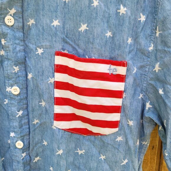 Tipsy Elves American Pride Hawaiian Button Up Shirt Mens Size  XL - Picture 2 of 9